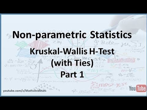 Nonparametric Statistics: Kruskal Wallis H-Test (with Ties) - Part 1