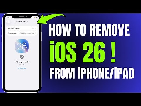 How to Remove iOS 26 from iPhone / iPad | Without Computer