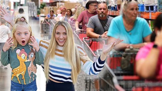 Surprise grocery giveaway for shoppers