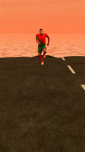 Ronaldo helps Messi run away from collapsing bridge #shorts | X Dot Official