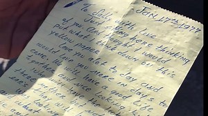 A stolen suitcase, a love letter dated 1977, a team of neighbors/detectives and a woman grateful to be reunited with a piece of her parents' past...this story is amazing