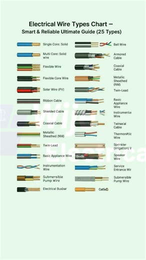 Electrical Wire Types Chart | Smart & Reliable Ultimate Guide (25 Types)