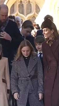 Smiles and Waves as Royal Family Depart Christmas Service