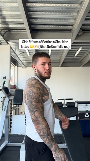 Erick Reynoso | Online Fitness Coach on Instagram: "Everyone thinks shoulder tattoos are “easy”… until the needle hits. ⚠️ 1. Sneaky pain Starts chill then creeps into the collarbone and armpit. Humbling. 😮‍💨 2. You realize how much you move your shoulder Sleeping, training, even putting on a shirt suddenly sucks. 🏋️ 3. Shoulder day is cancelled (for a bit) Pressing, lateral raises, pull-ups — all feel personal after ink. 🎨 4. It only looks good if you train A shoulder tattoo on a built delt