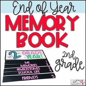 End of Year Memory Printable Flipbook Activities for 2nd Grade