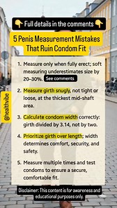 5 Common Penis Measurement Mistakes (and How to Fix Them for Better Condom Fit) “Measuring wrong can make condoms slip, break, or feel uncomfortable. Learn the 5 easy fixes for a perfect, safe fit every time!” #CondomTips #SafeSex #BetterFit #HealthMatters #MensCare | HealthVibe Daily