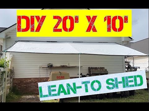 DIY CHEAP Lean-To Shed with a Tarp Roof