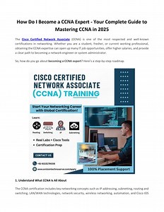 How Do I Become a CCNA Expert - Your Complete Guide to Mastering CCNA in 2025 - SlideServe