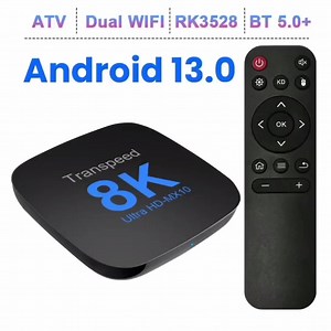 Transpeed Android 13 TV Box ATV Double Wifi Avec TV Apps 8K Vidéo BT5.0 RK3528 4K 3D Voix Media Player Set Top Box | Hamza Express Achat Dz