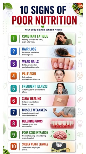 10 Signs of Poor Nutrition You Should Not Ignore