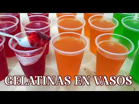 Gelatinas en Vasos Ideales Para Vender 💰 Gelatina de Sabores Para Mesa de Postres