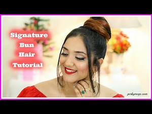 My Signature High Bun Hairstyle Tutorial Using Pony hair Extensions | Perkymegs