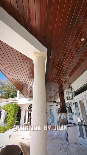 👉🏽T&G ceiling finish coat maintenance👌🏽 . #woodceiling #woodmaintenance #dustlesssanding #festool #interiorpainting #exteriorpainting #homerenovation #homeimprovement #cabinetspainting #finefinishpainting #striveforgreatness #paintingprocess #paintingprep #viral #paintingbyjuan | Painting By Juan