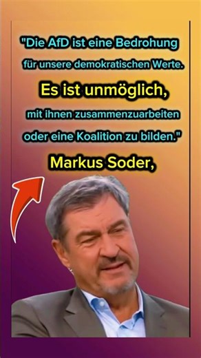 AfD: Eine Bedrohung für unsere Demokratie! Markus Soder: AfD Koalition Unmöglich!#Markus#söder#CSU