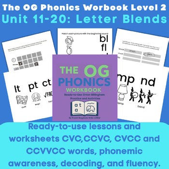 Orton-Gillingham Phonics, Initial & Ending Blends Practice and Visuals