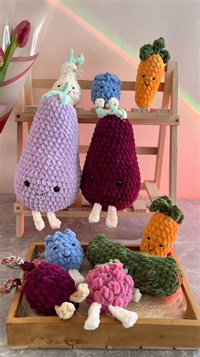 I Made a Tiny Crochet Market 🧺🧶 #crochet #amigurumi #crochetplush #handmade #TheStitchCorner