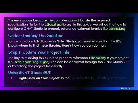 How to Resolve Non-Core Ada Library Errors in GNAT Studio