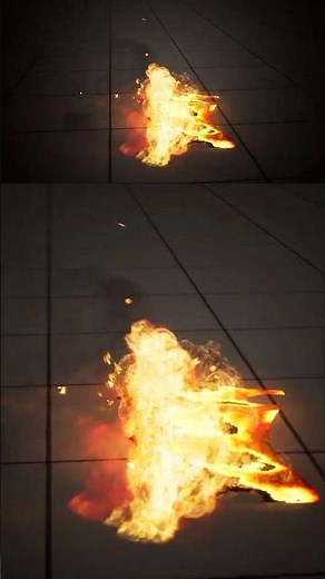 Burning Paper Fluid Fire in Unreal Engine 5.4 Niagara | Download Files