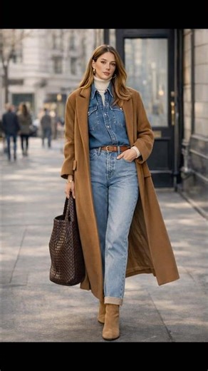 4050 카멜 롱코트 이렇게 입으세요 #중년패션 #중년패션코디 #style #outfit #ootd