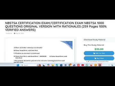 NBSTSA CERTIFICATION EXAM