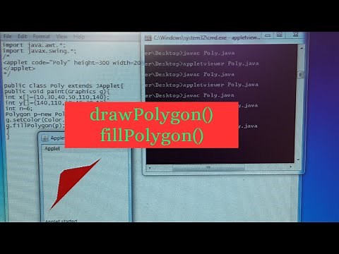 #109- How to Draw Polygon in Java||Draw fill polygon in JApplet||swing