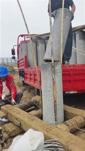 Cement Pipe Wall Installation Inside a Water Well - Good tools make work easy
