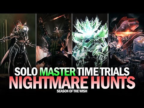 Solo Flawless All 8 Master Nightmare Hunt Time Trials in Season of the Wish [Destiny 2]