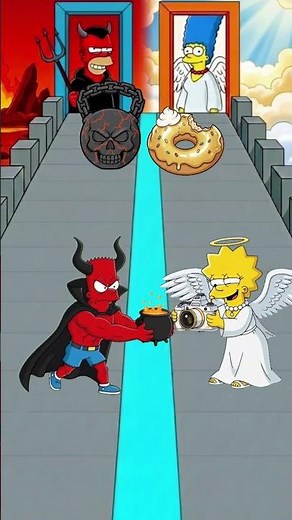 Devil Bart Simpson VS Angel Lisa The Simpsons