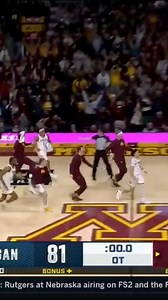 AT THE BUZZER. FROM THE LOGO. FOR THE UPSET WIN. Dawson Garcia and Minnesota Men's Basketball take down Michigan | Big Ten Conference