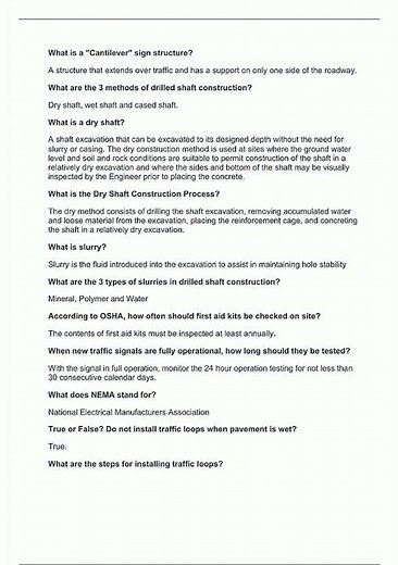NICET LEVEL 3 HIGHWAY CONSTRUCTION NEWEST 2024 ACTUAL EXAM 280 QUESTIONS AND CORRECT DETAILED ANSWER