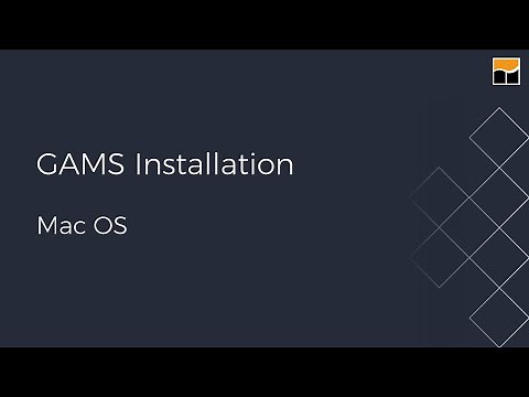 GAMS installation under MacOS