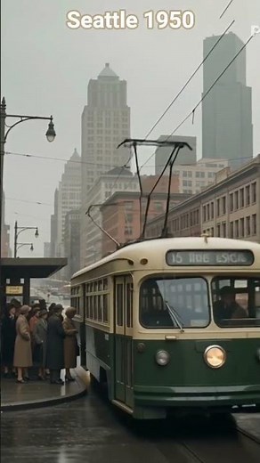 Seattle City 1950 🇺🇸 | Rare Vintage America Footage | Old Seattle Restored