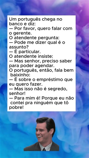 Um português chega no banco #memes #globoreporter #humor #piadascurtas #noticias #piadasrapidas