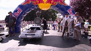 Railroad Delorean - 2022 London Red Bull Soapbox Race #redbullsoapboxrace #redbullsoapbox #redbull #redbulluk #soapboxrace #bttf #bttf3 #backtothefuture #backtothefuture3 #delorean #dmc #timemachine #allypally #alexandrapalace