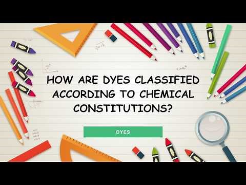 How are dyes classified according to chemical constitutions? | Dyes | Organic Chemistry