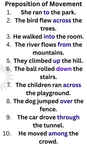 Preposition of movement🔥🔥, preposition, #explore #shortvideo #viralshorts #preposition #quiz #viral🔥