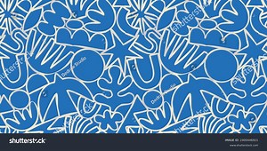 Abstract Watercolor Flower Nature Art Seamless Stock Vector (Royalty Free) 2400446921 | Shutterstock