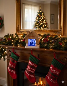 3d-printed Light-up Santa's Workshop Scene, Christmas Decor - Etsy