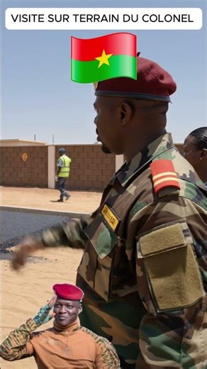 L'armée du Burkina contrôle l'avancement des travaux d'asphaltage #Développement #Afrika360