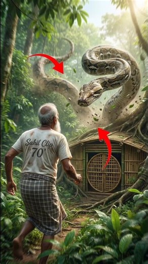 Title:Giant Python Attack at Bamboo Jungle Bunker | Survival Escape Scene 70😱🔥