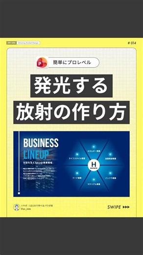 【神テク】発光する放射の作り方 #powerpoint #パワーポイント #パワポ #資料作成