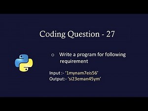 Coding Question in Python 27 | Python Interview Question