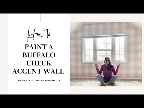 How to paint an accent wall | Buffalo check accent wall | beginner friendly DIY