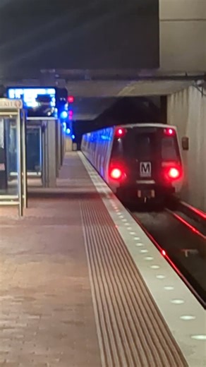 WMATA Metrorail 2014-2020 Kawasaki #7000 series deadheading as "No Passengers" past WFC Metro.