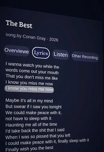 The Best... 🎧🎶 #lyrics #song #music #conangray #songlyrical05