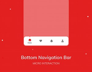 Bottom Navigation Bar - Micro Interaction - Aritri Banik