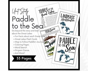 Paddle to the Sea Unit Study, Charlotte Mason Geography Homeschool Printable - Etsy