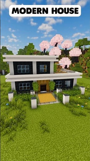 Minecraft Modern House Tutorial (Easy & Aesthetic Build) #shorts