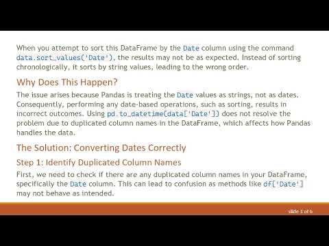 Converting String Dates to Datetime Format in Pandas