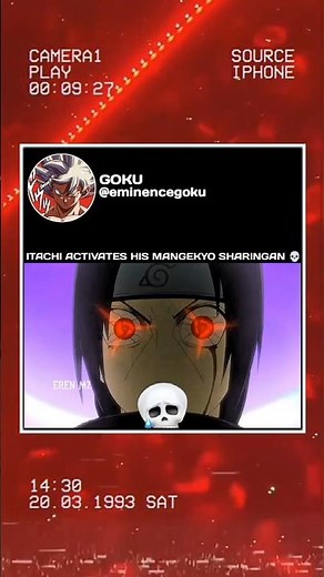 Itachi Activates His Mangekyo Sharingan 💀 #naruto #narutoshippuden #anime